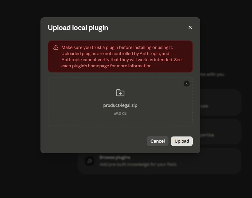 The claude-for-legal GitHub repository page with the Code button expanded, showing the Download ZIP option.