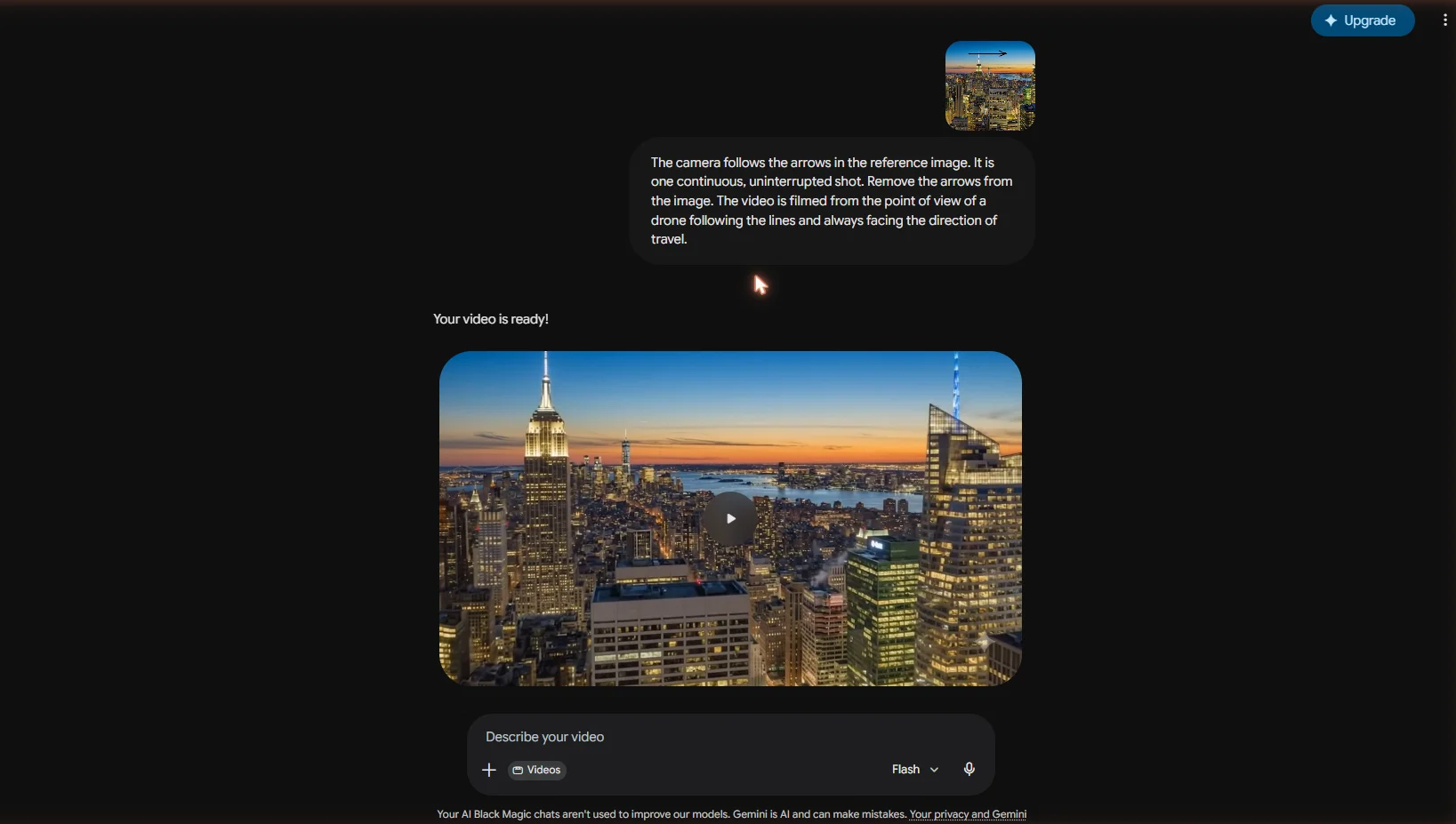 The Gemini app sidebar with the Videos icon highlighted, showing where to open Google Omni.