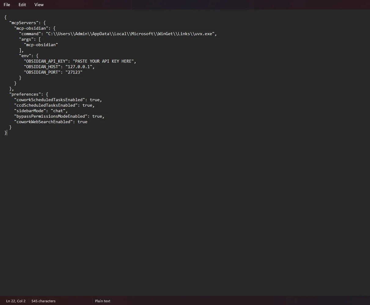 Claude Desktop Settings with the Developer tab selected and the Edit Config button visible