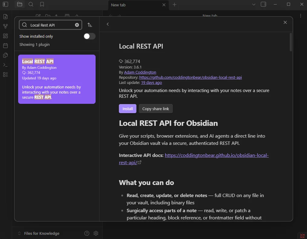 Second Brain Template folder structure shown in Windows File Explorer